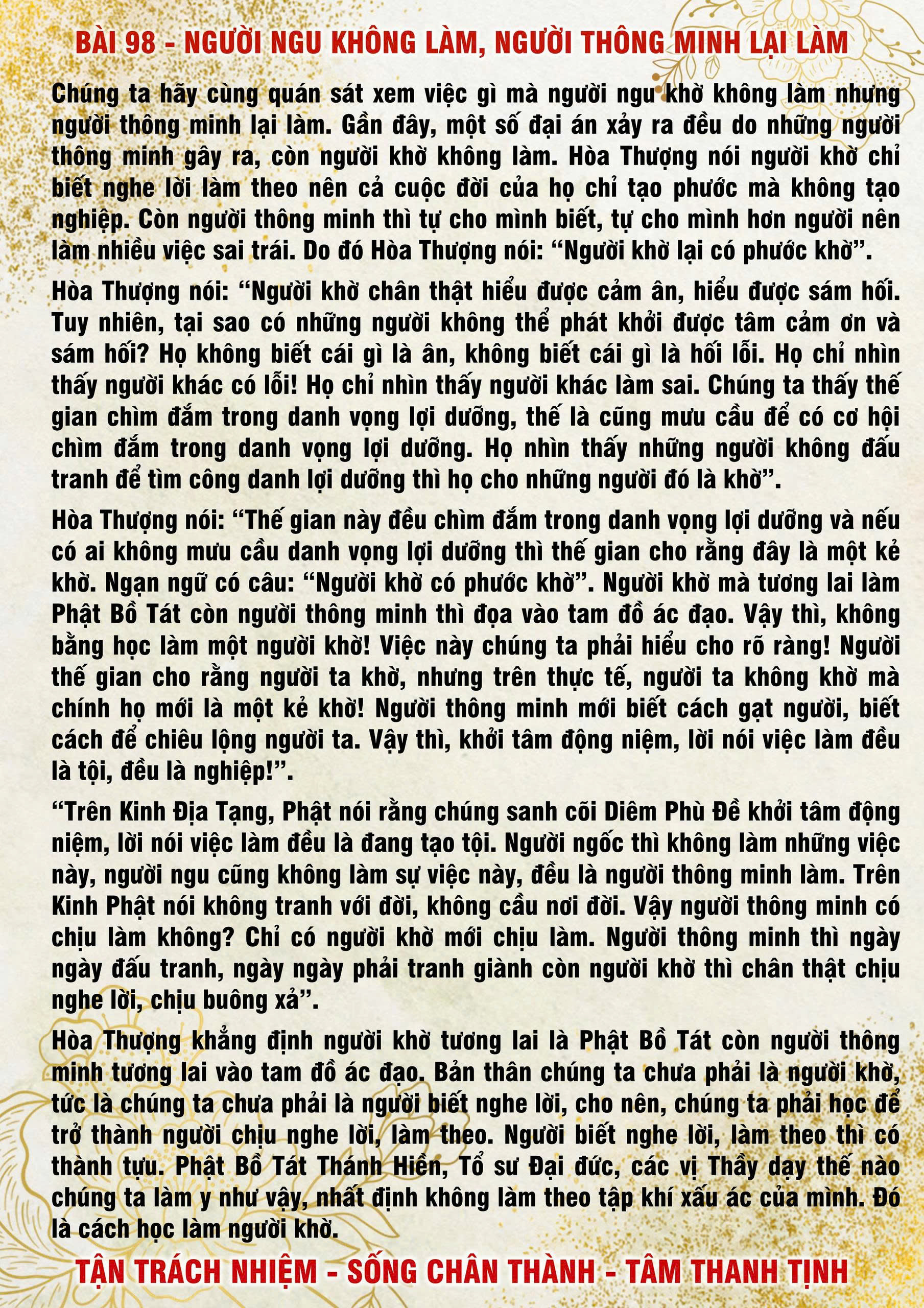 98 · PHTT - Người Ngu Không Làm, Người Thông Minh Lại Làm - 98